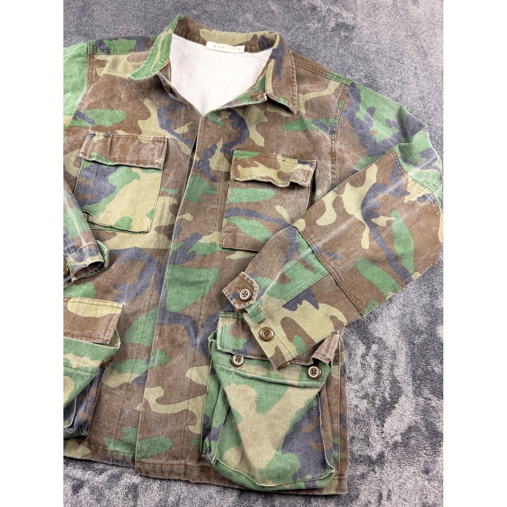 mnml M1 Woodland Camo Field Jacket Mens Medium Green Brown Military Streetwear